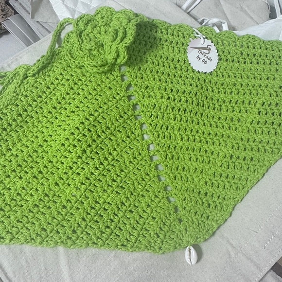 Crochet green Cropped Sofia - Picture 4 of 7